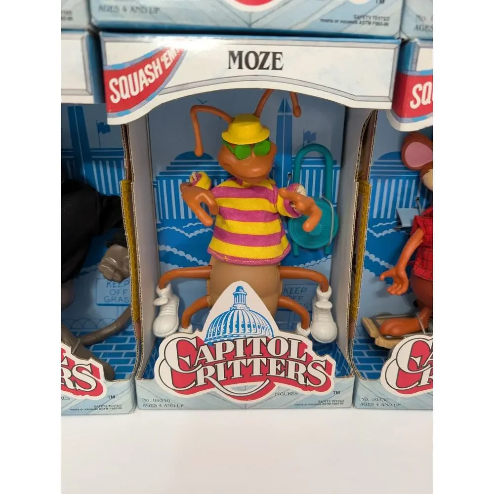 1992 Kenner Capitol Critters Action Figures Complete Set 6 Max Jammet Moze New